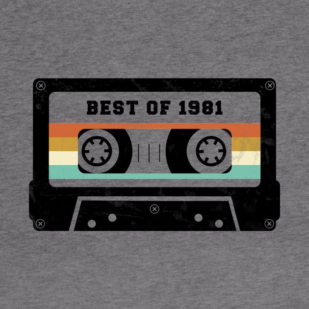 40th Birthday Gift 1981 Cassette Shirt 40th Birthday Shirt 40th Birthday Gift For by KanaZone